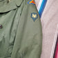 1950s US Army Overcoat with Removable Wool Lining 7th Army Specialist Patches Made in USA Size M