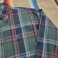 2000s Chaps Ralph Lauren Green Plaid Button Down Shirt Size L/XL