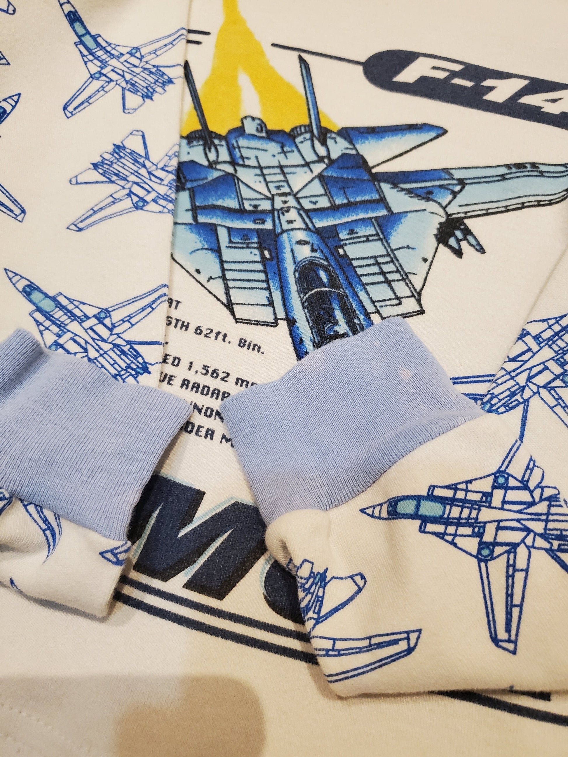 1980s/1990s Boxeroos F-14 Tomcat Jet Long Sleeve Kid's T-Shirt