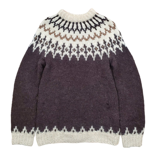 1970s Hilda Ltd Icelandic Knit Wool Sweater Size S