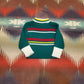 1980s/1990s Unbranded Green Knit Turtleneck Kid's Sweater