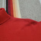 1980s/1990s Red Cotton Turtleneck Shirt Women's Size S/M