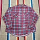 1990s Basic Editions Faded Printed Cotton Flannel Shirt Size XL/XXL