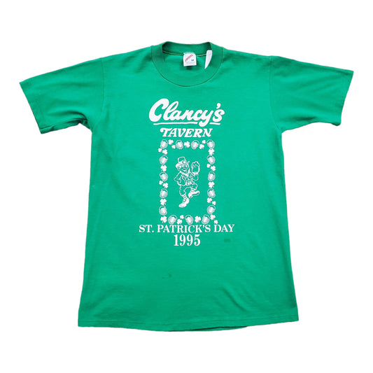 1990s 1995 Jerzees Clancy's Tavern St. Patrick's Day T-Shirt Made in USA Size S
