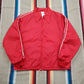 1980s Red Nylon Sports Jacket with Quilted Lining Size L