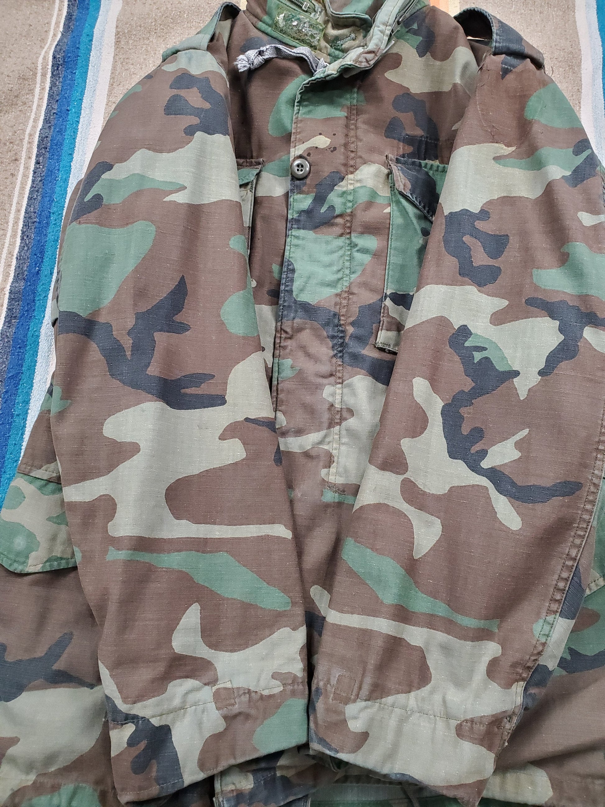 2000s Woodland Camo M65 Field Jacket Size S/M