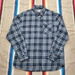 2010s Boston Traders Button Down Grey Plaid Flannel Shirt Size L