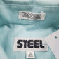 1980s Steel Button Down Shirt Size M/L