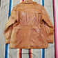 1970s/1980s Unbranded Light Brown Leather Jacket Size L