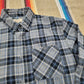 2010s Boston Traders Button Down Grey Plaid Flannel Shirt Size L