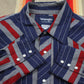 1990s/2000s Wrangler Striped Western Shirt Size XL/XXL