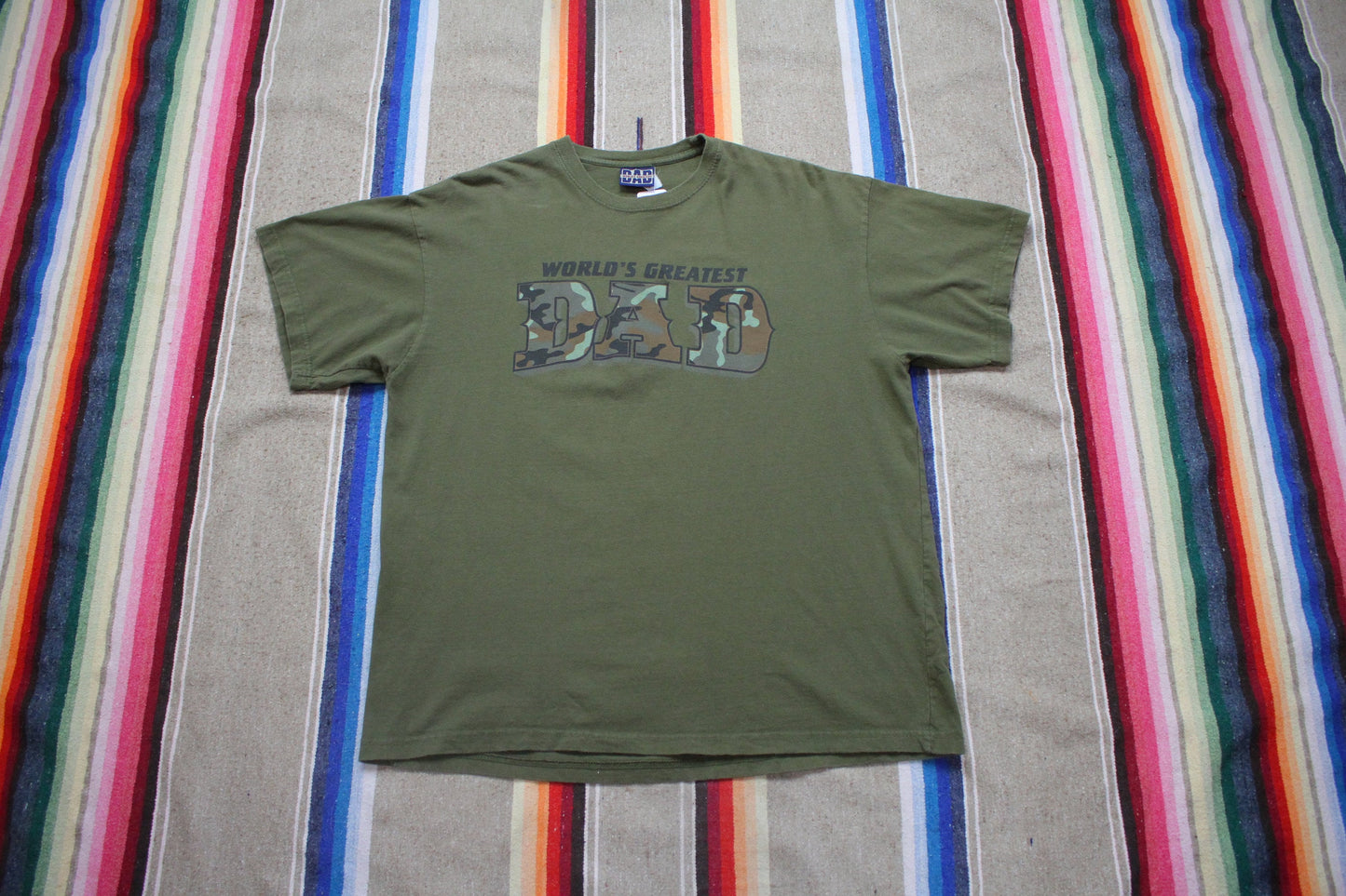 1990s World's Greatest Dad Camo T-Shirt Size L