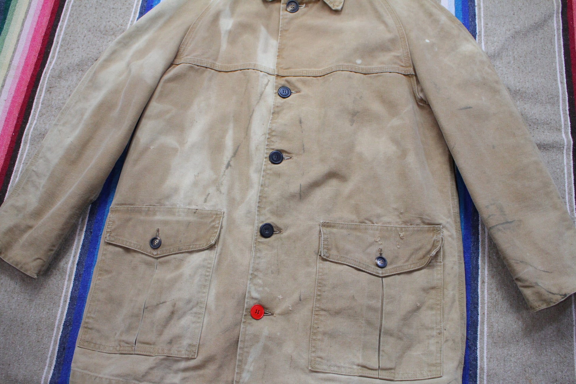 1970s/1980s Carhartt Sherpa Lined Duck Cotton Western Style Work Jacket Size M