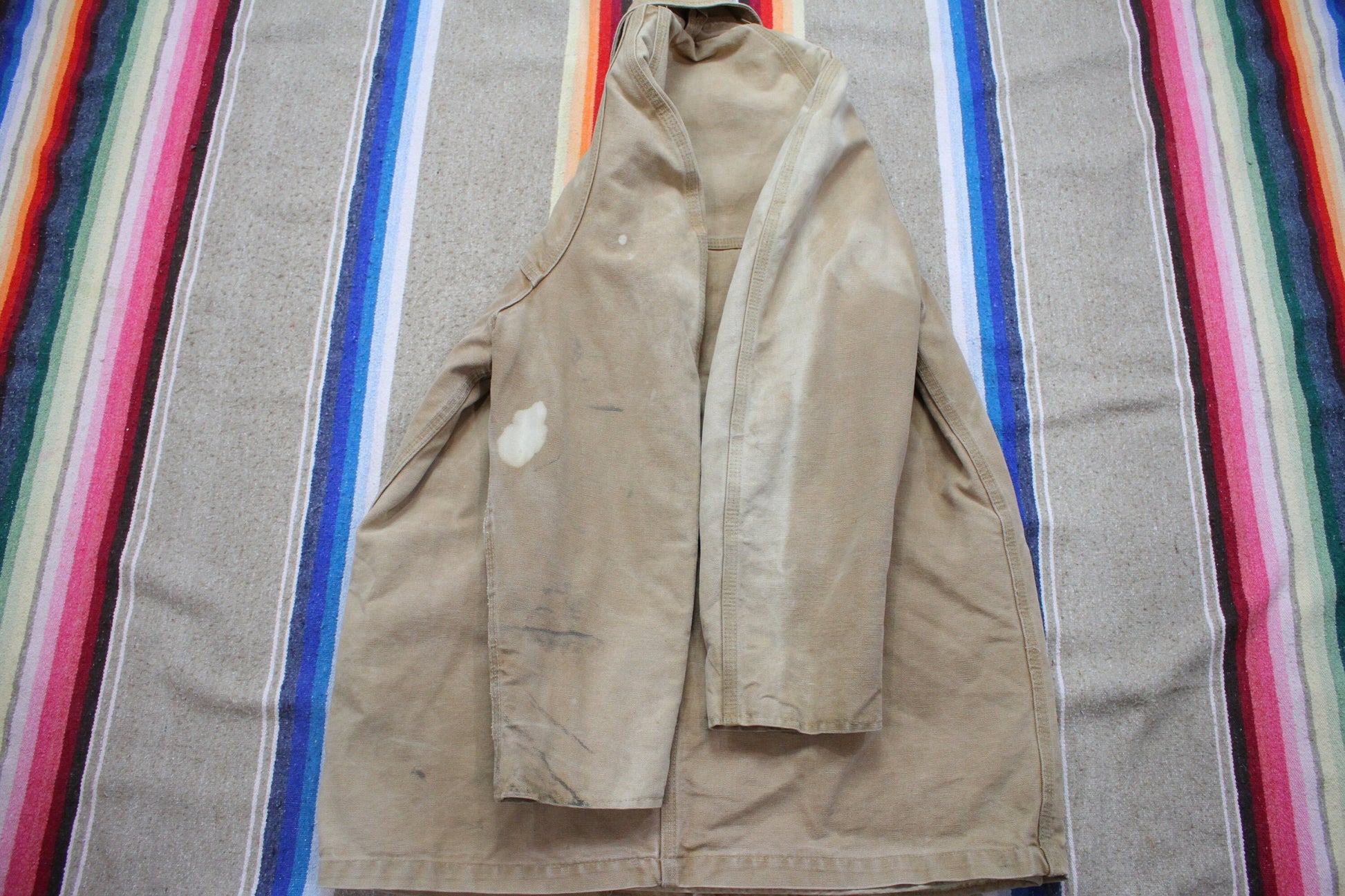 1970s/1980s Carhartt Sherpa Lined Duck Cotton Western Style Work Jacket Size M