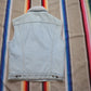 1980s Levi's Lightwash Denim Sherpa Vest Made in USA Size S/M