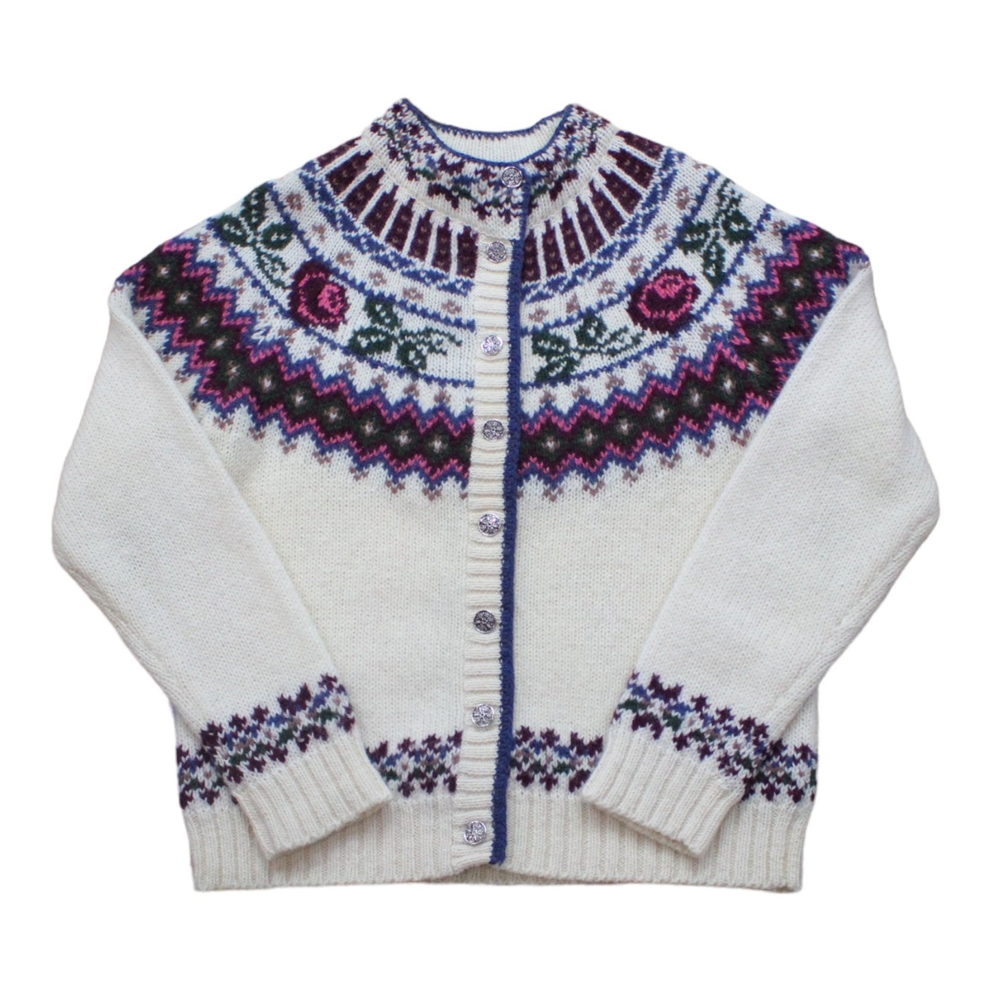 1990s Woolrich Woman Mohair Wool Blend Knit Cardigan Sweater Women's Size L/XL