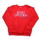 1980s 1987 Fruit of the Loom Merry Christmass Y'all Raglan Sweatshirt Made in USA Size L