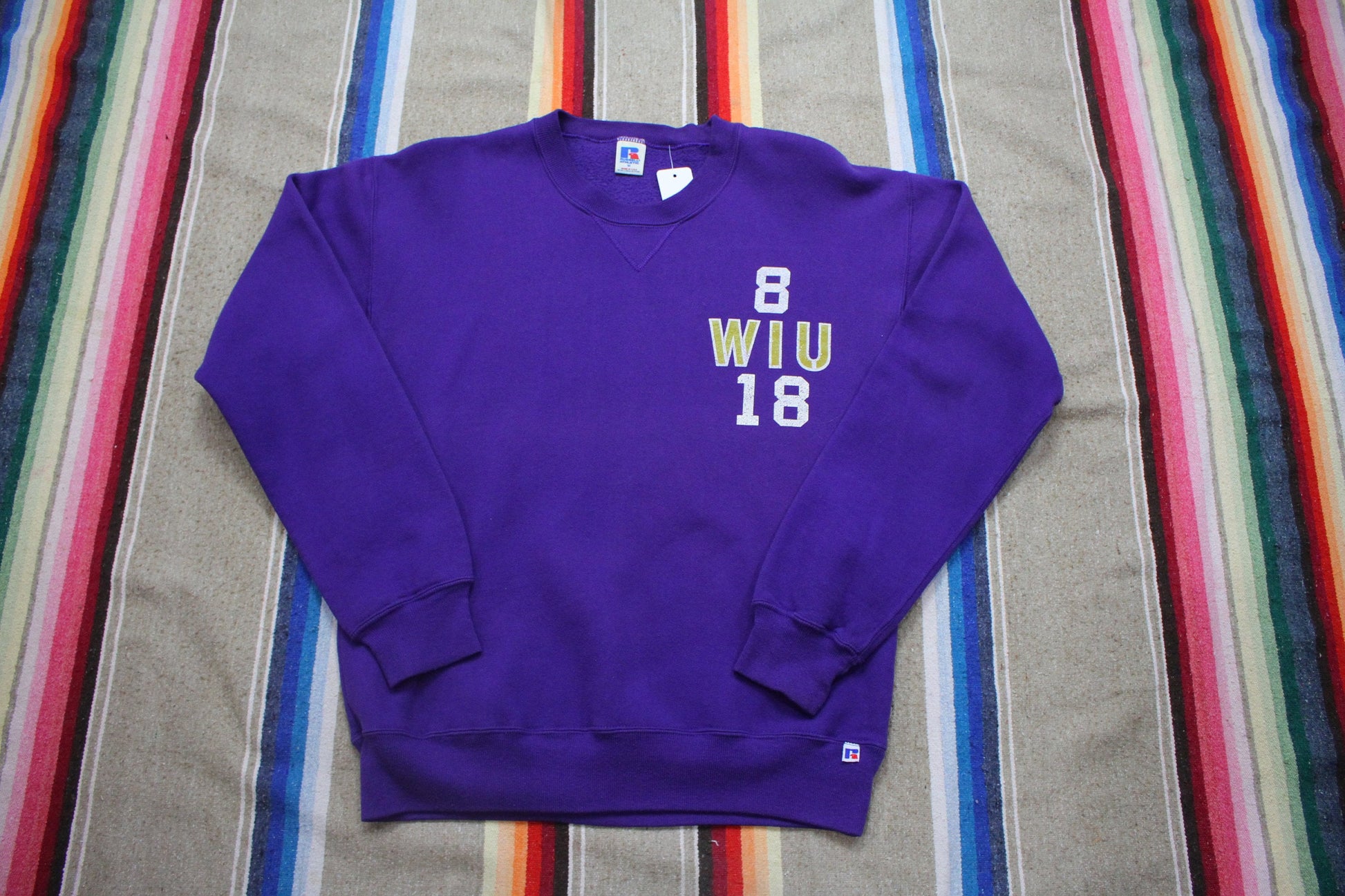 1980s/1990s Russell Athletic Western Illinois University Sweatshirt Made in USA Size M/L