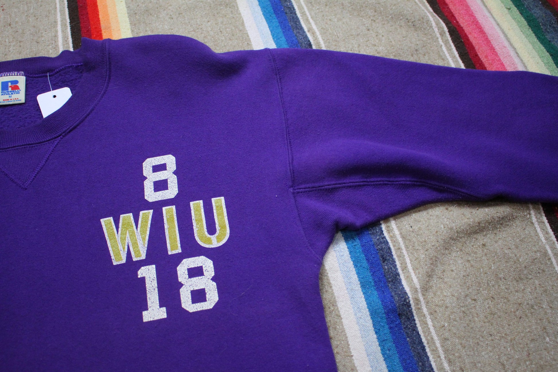 1980s/1990s Russell Athletic Western Illinois University Sweatshirt Made in USA Size M/L