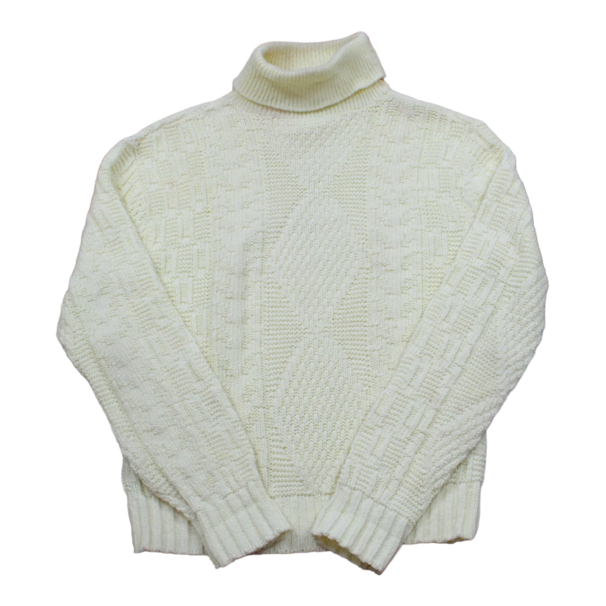 1980s/1990s Cory Cable Knit Acrylic Turtleneck Sweater Made in USA Size M