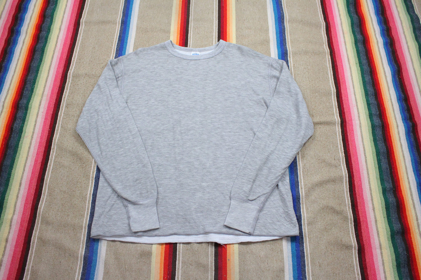 1990s Ultra Therm Wool Blend Thermal Sweatshirt Made in USA Size XL