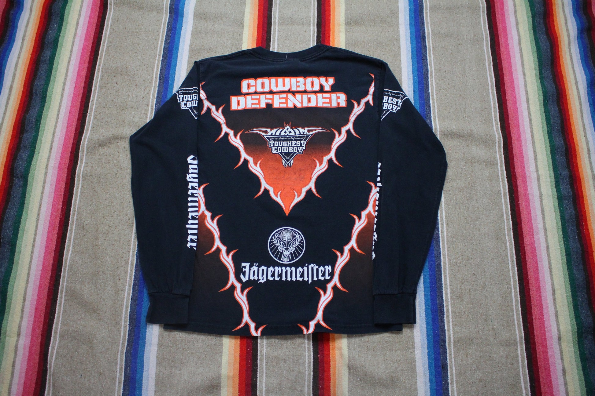 2000s Jagermeister Toughest Cowboy Cowboy Defender Long Sleeve T-Shirt Size S