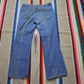 1970s Plain Pockets Blue Denim Jeans Size 36x31