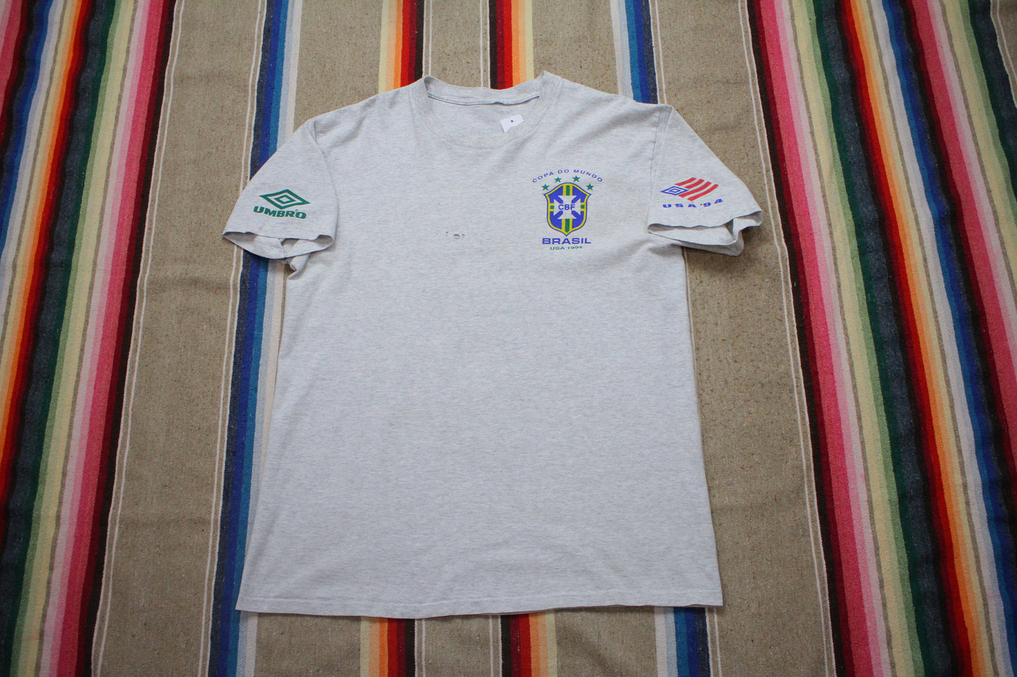 1990s 1994 Umbro Brasil Copa Do Mundo World Cup Champions Soccer T-Shirt Size XL