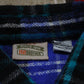 1990s/2000s Five Brother Blue Plaid Flannel Shirt Size L