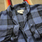 1990s Whispers Blue Plaid Sleep Shirt Size L