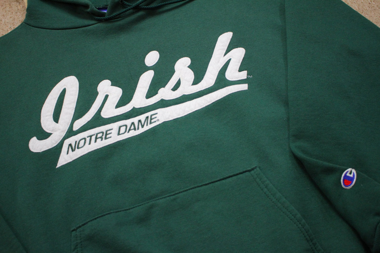 2000s Champion Notre Dame Irish Hoodie Sweatshirt Size M