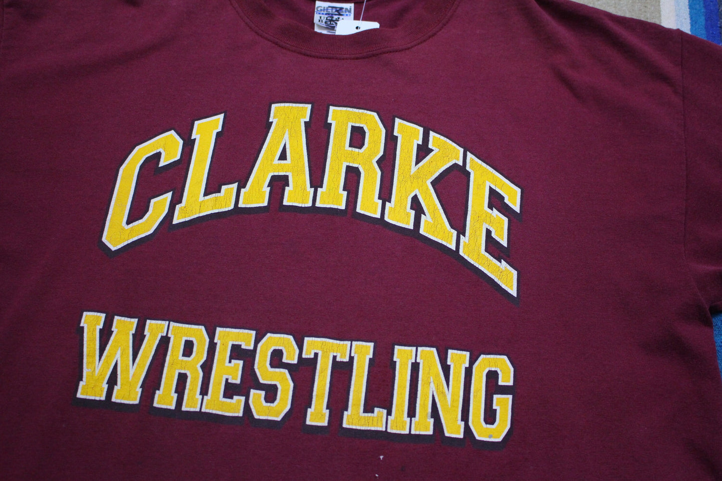 2000s Clarke Wrestling Tough as Steel T-Shirt Size L