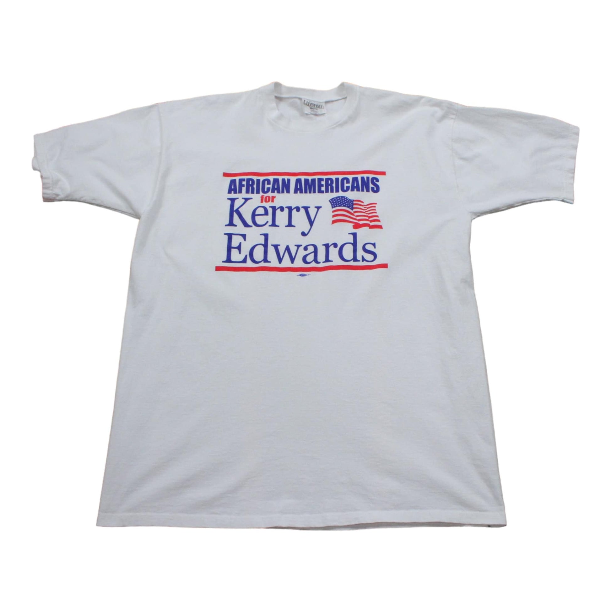 2000s 2004 African Americans for Kerry Edwards Campaign T-Shirt Made in USA Size XL