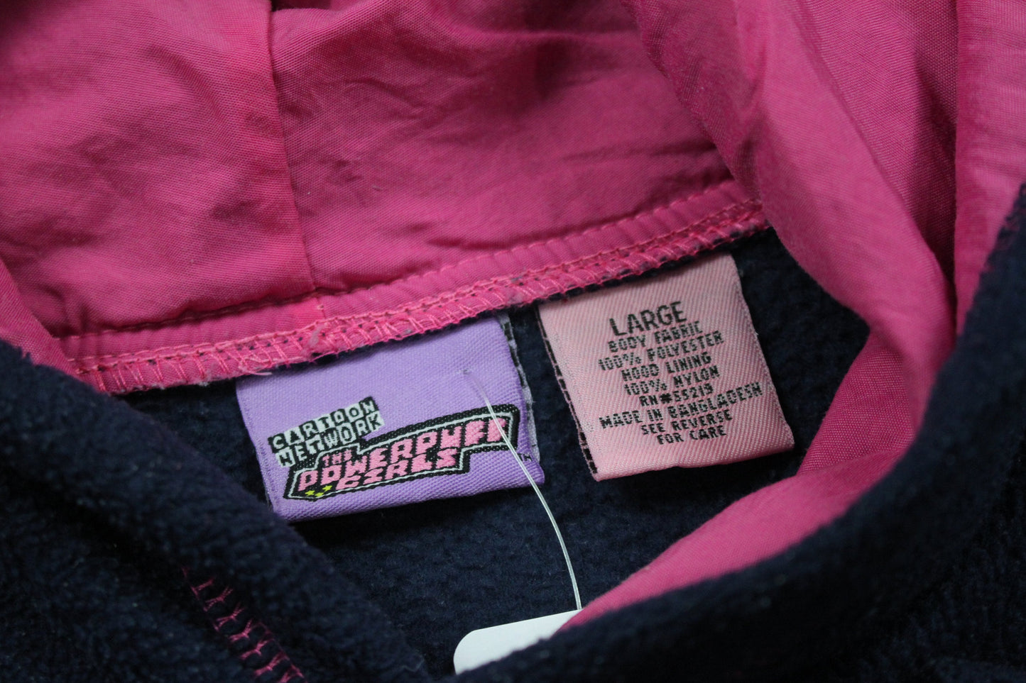 2000s 2000 Cartoon Network Power Puff Girls Embroidered Fleece Hoodie Sweatshirt Size L