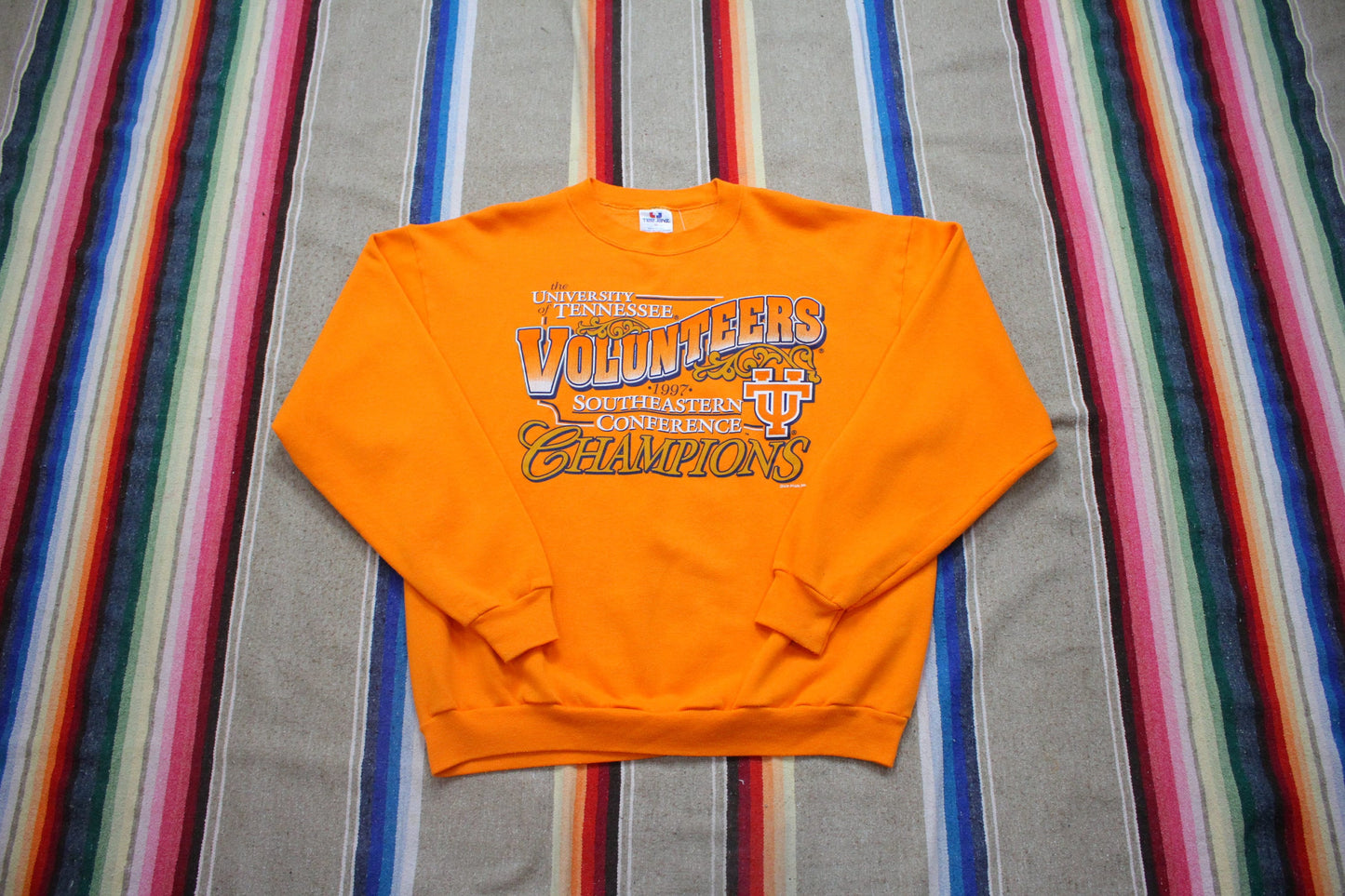 1990s 1997 University of Tennessee Volunteers SEC Conference Champions Sweatshirt Made in USA Size L