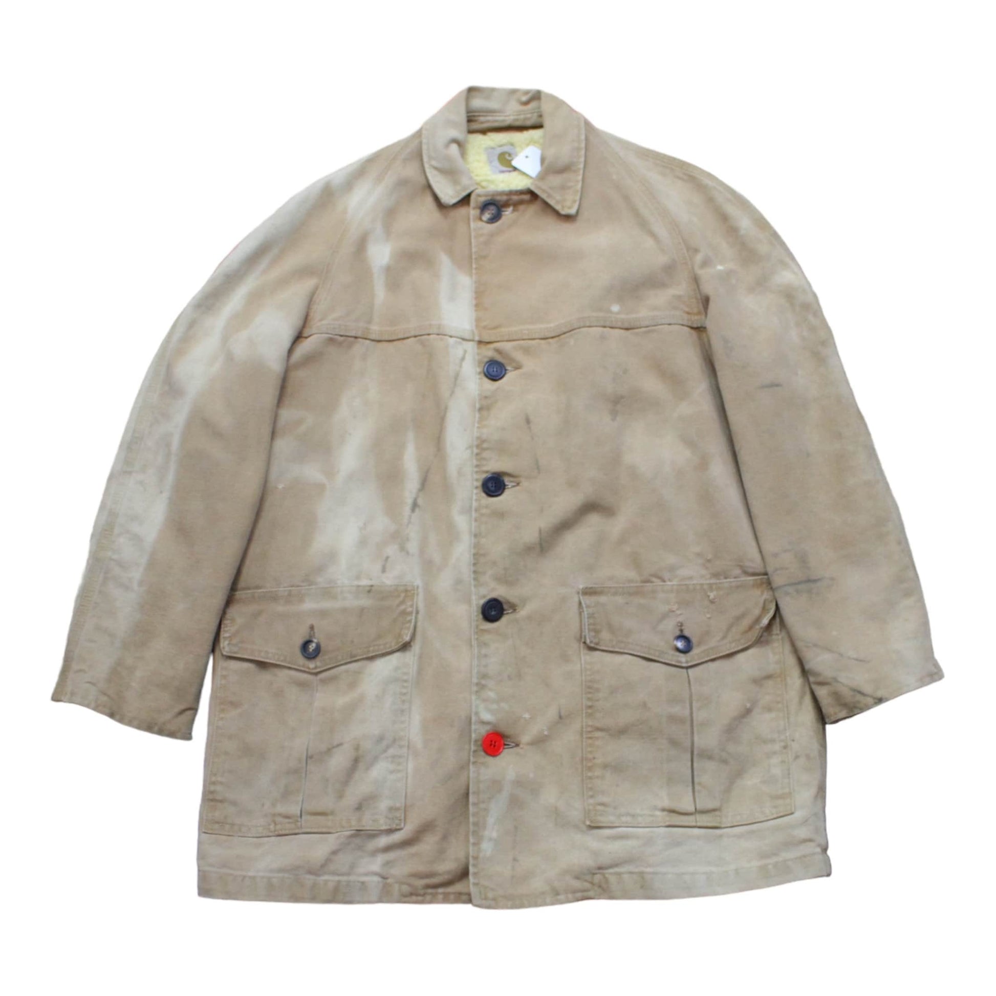 1970s/1980s Carhartt Sherpa Lined Duck Cotton Western Style Work Jacket Size M