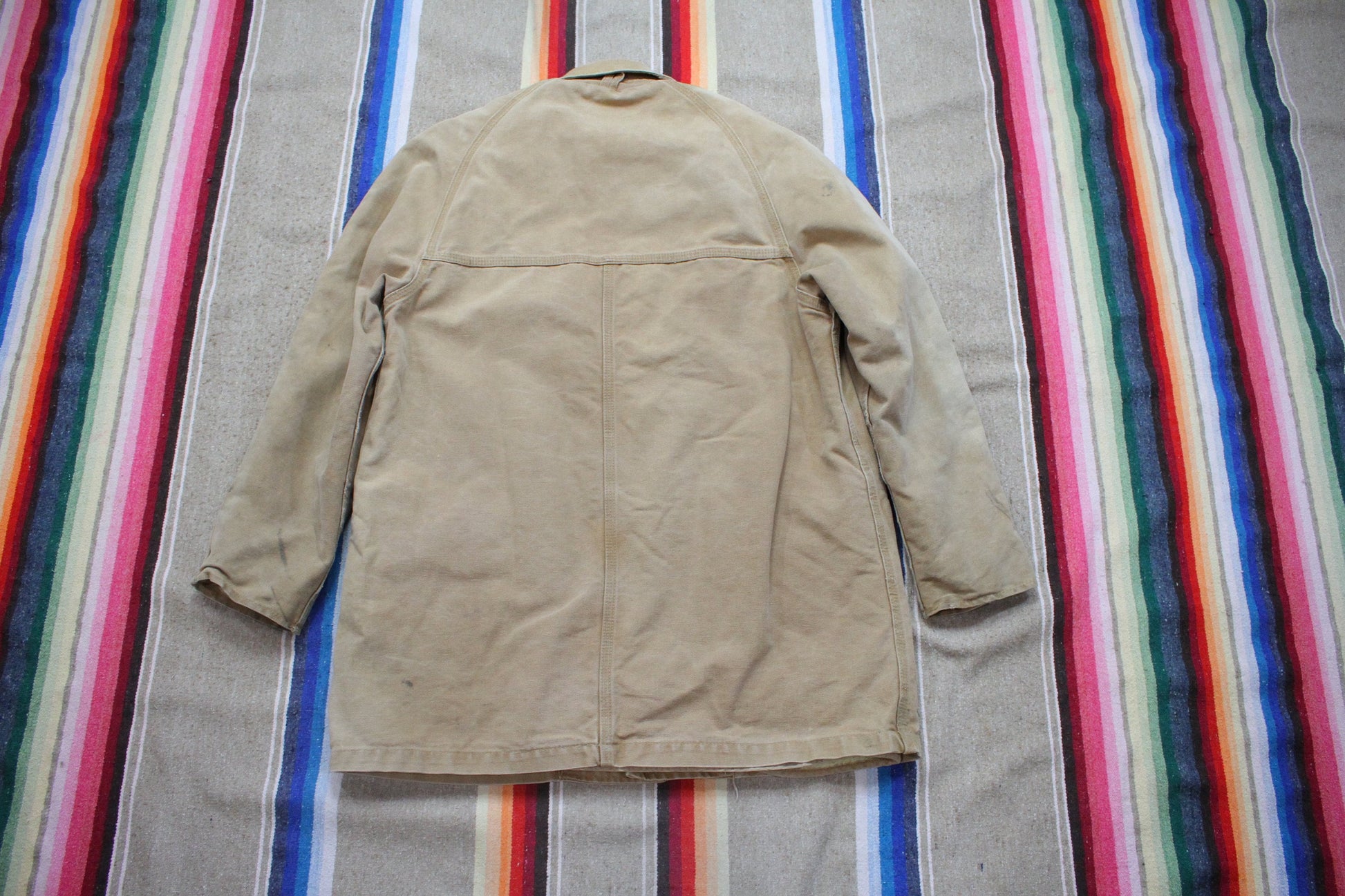 1970s/1980s Carhartt Sherpa Lined Duck Cotton Western Style Work Jacket Size M