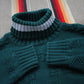 1990s Gap Holiday Deer Raised Knit Turtleneck Knit Sweater Size L/XL