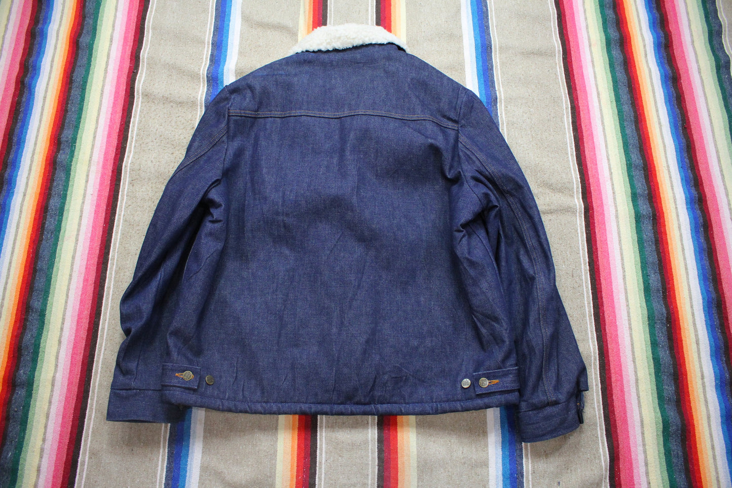 1970s/1980s Sedge Field Dark Denim Sherpa Jacket Size XL