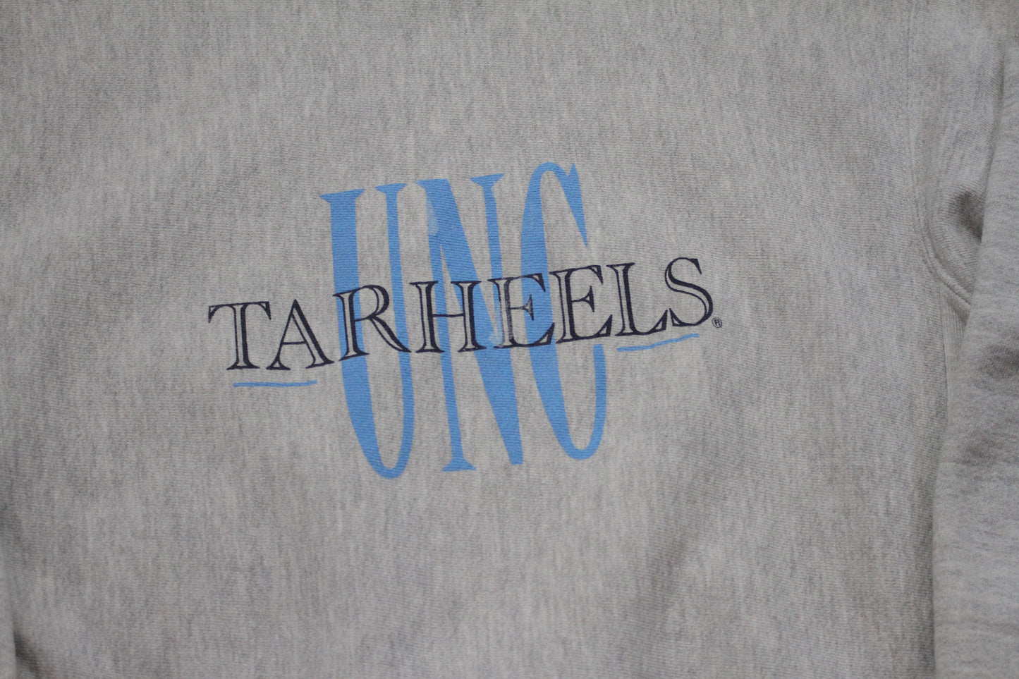 1980s/1990s Rugged Sweats UNC University of North Carolina Tar Heels Reverse Weave Style Sweatshirt Made in USA Size L