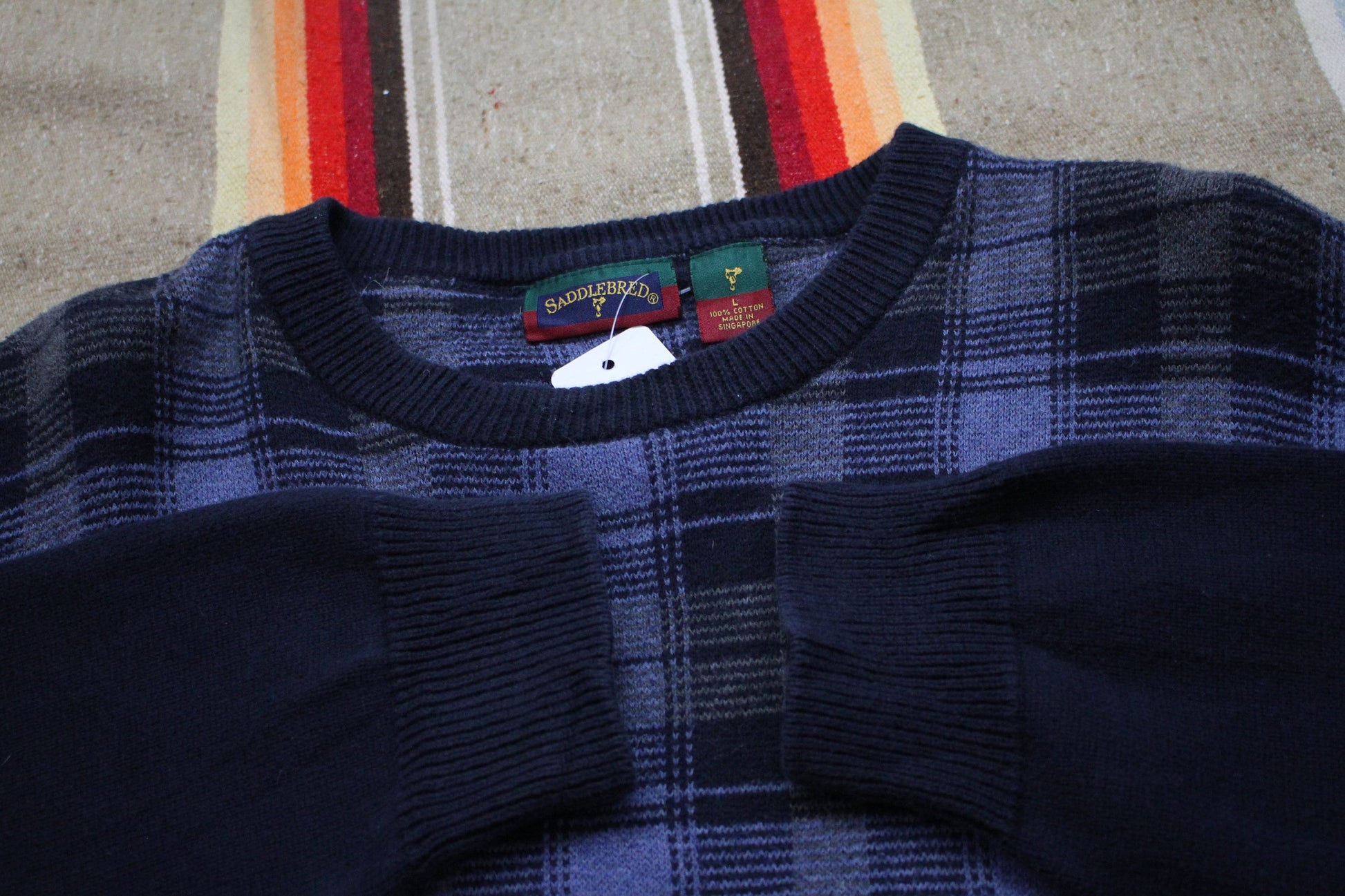 1990s Saddlebred Cotton Knit Sweater Size XL