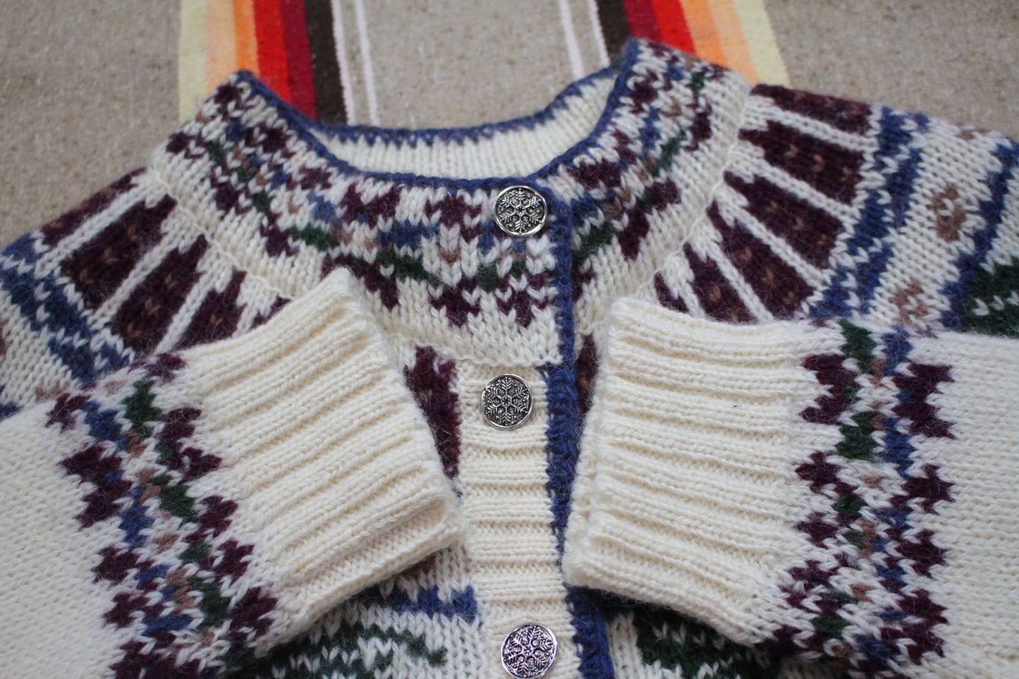 1990s Woolrich Woman Mohair Wool Blend Knit Cardigan Sweater Women's Size L/XL