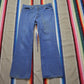 1970s Plain Pockets Blue Denim Jeans Size 36x31