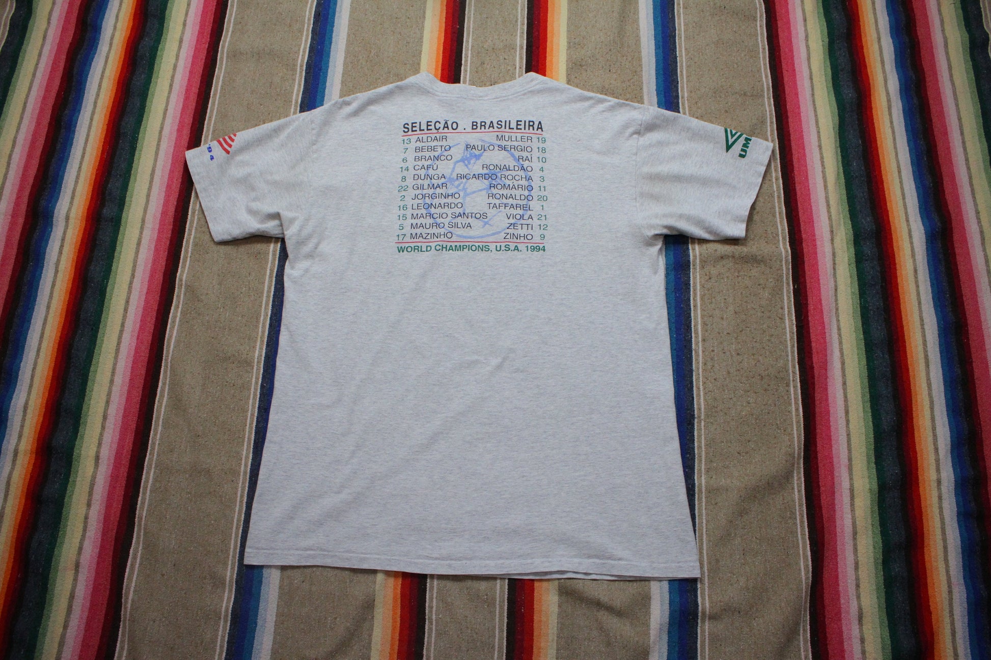 1990s 1994 Umbro Brasil Copa Do Mundo World Cup Champions Soccer T-Shirt Size XL
