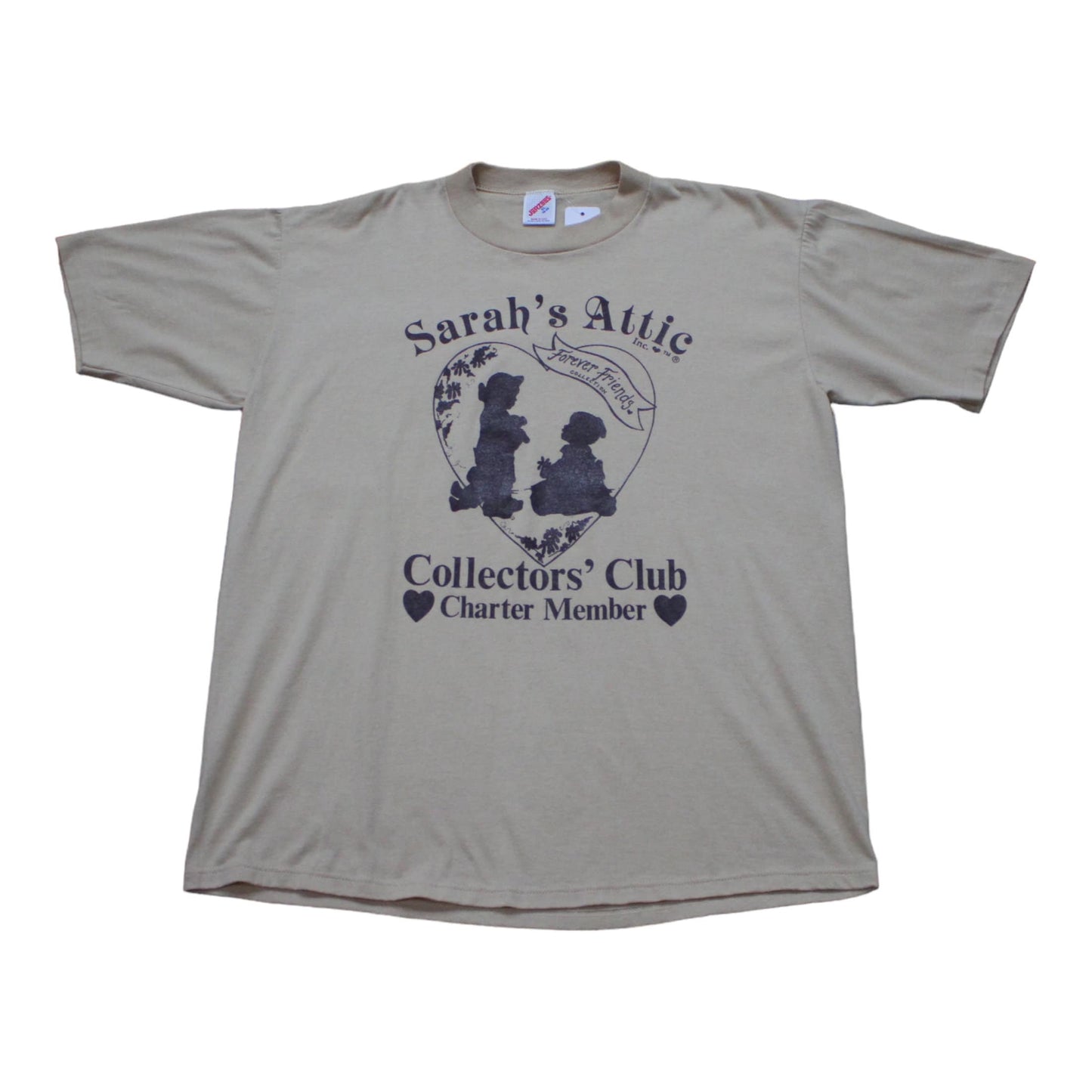 1990s Jerzees Sarah's Attic Collectors' Club Charter Member Forever Friends T-Shirt Made in USA Size L