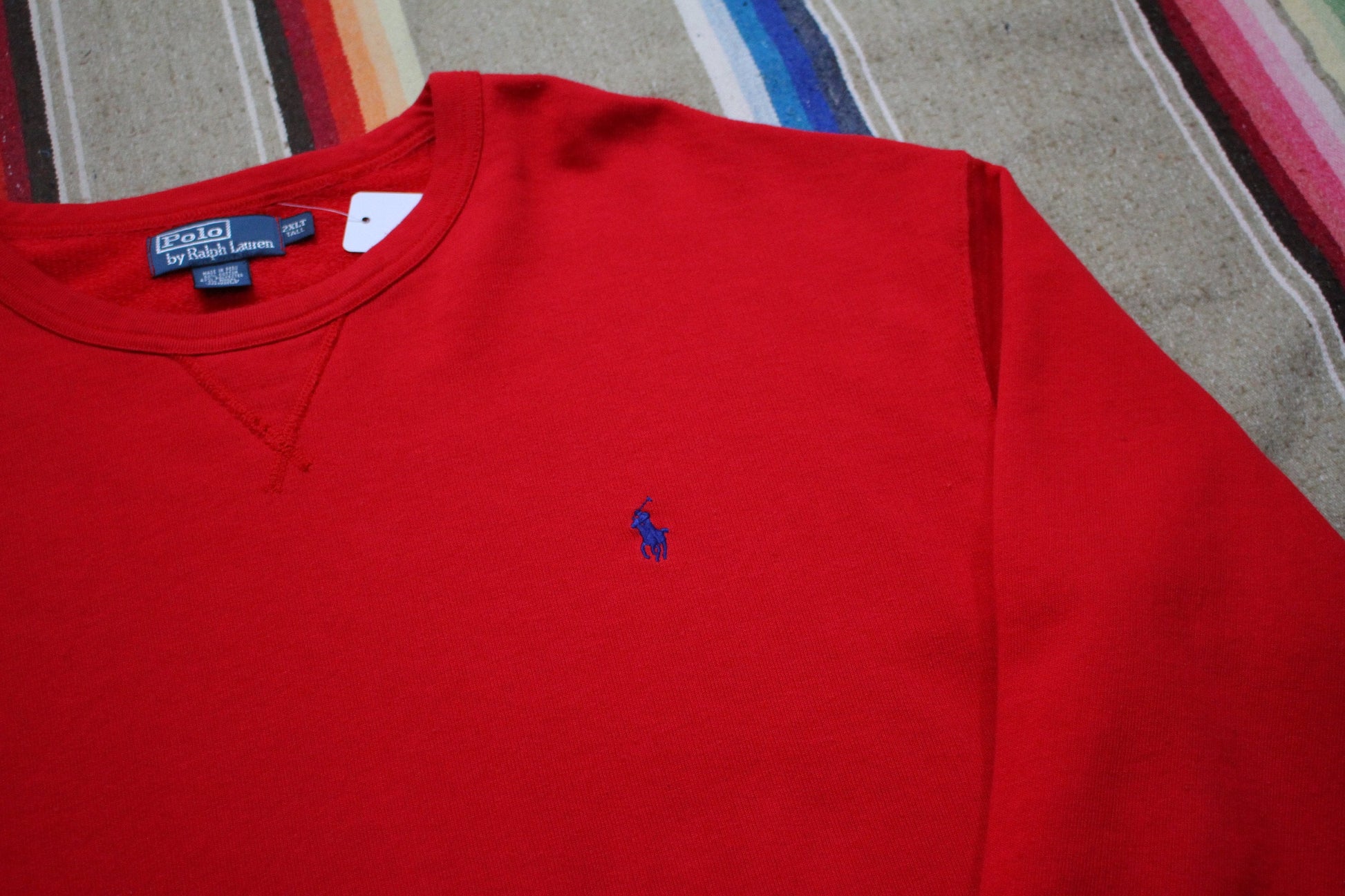 1990s Polo Ralph Lauren Lightweight Logo Sweatshirt Size XXL/3XL