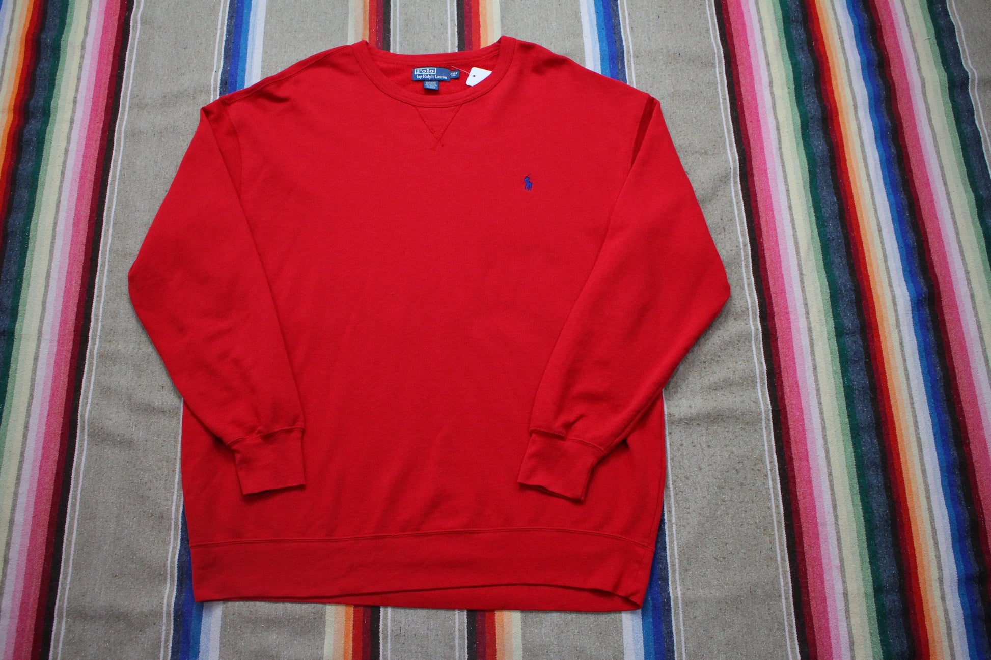 1990s Polo Ralph Lauren Lightweight Logo Sweatshirt Size XXL/3XL