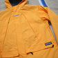 1990s/2000s Lands' End Polartec Fleece Lined Yellow Puffer Parka Jacket Size S/M
