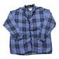 1990s Whispers Blue Plaid Sleep Shirt Size L