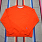 2000s/2010s Champion Orange Embroidered Logo Sweatshirt Size L/XL